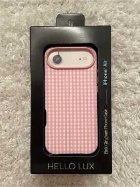 Hello Lux Pink Gingham Phone Case for iPhone Air Brand New in Box